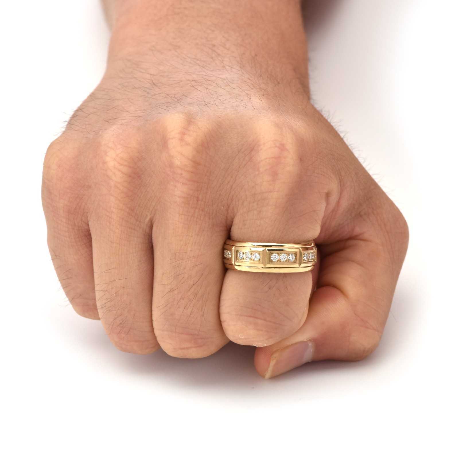 Tungsten Carbide Single Row Cz Design Ring 8MM w/ FREE Engraving size 8-14