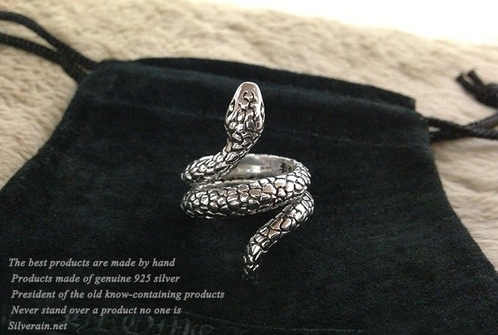 Snake Silver Ring Biker Ring 925 Free Size
