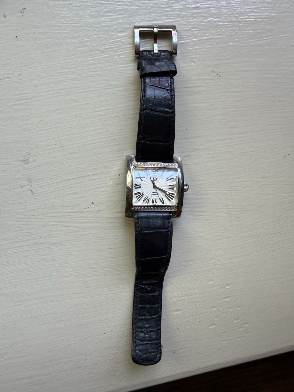 Authentic Michele Diamond Watch With Michele Bands New Battery