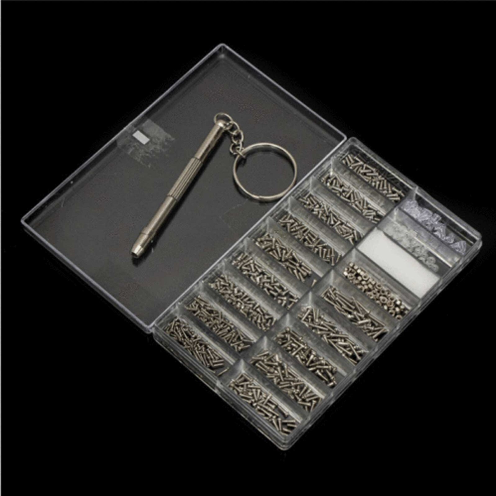 1000 Tiny Screws Nut Screwdriver Watch Eyeglass Glasses Repair Tool Set Kit Phon
