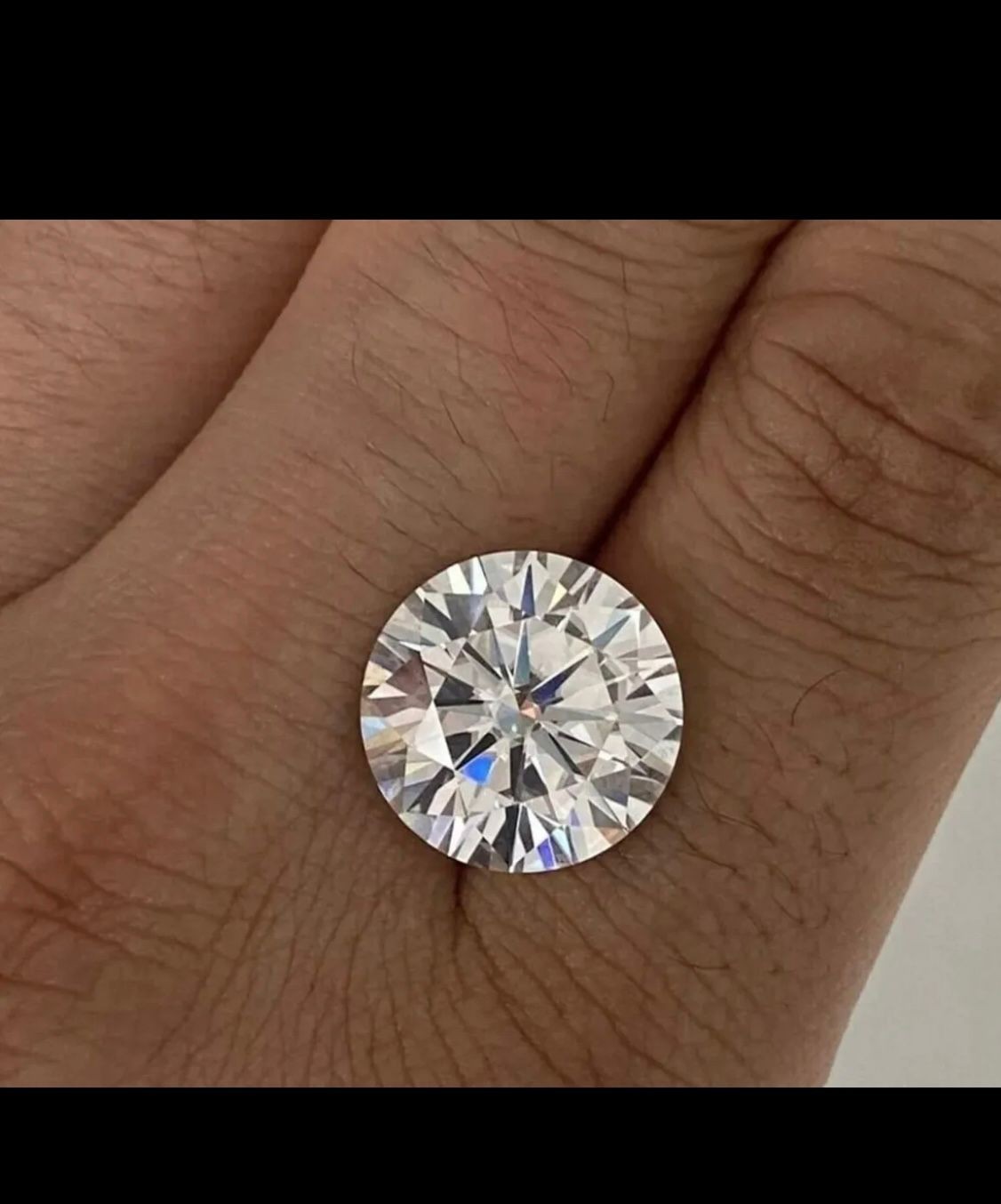 Lab Created Diamond 9.5X9.5 MM Round Cut VVS1 Clarity D Colour GIE Certified