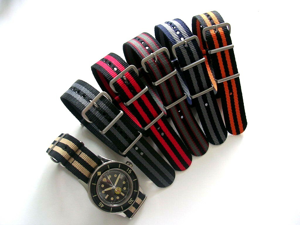 22mm NATO G10 ® strap Premium nylon Smart watch band Military RAF bond IW SUISSE
