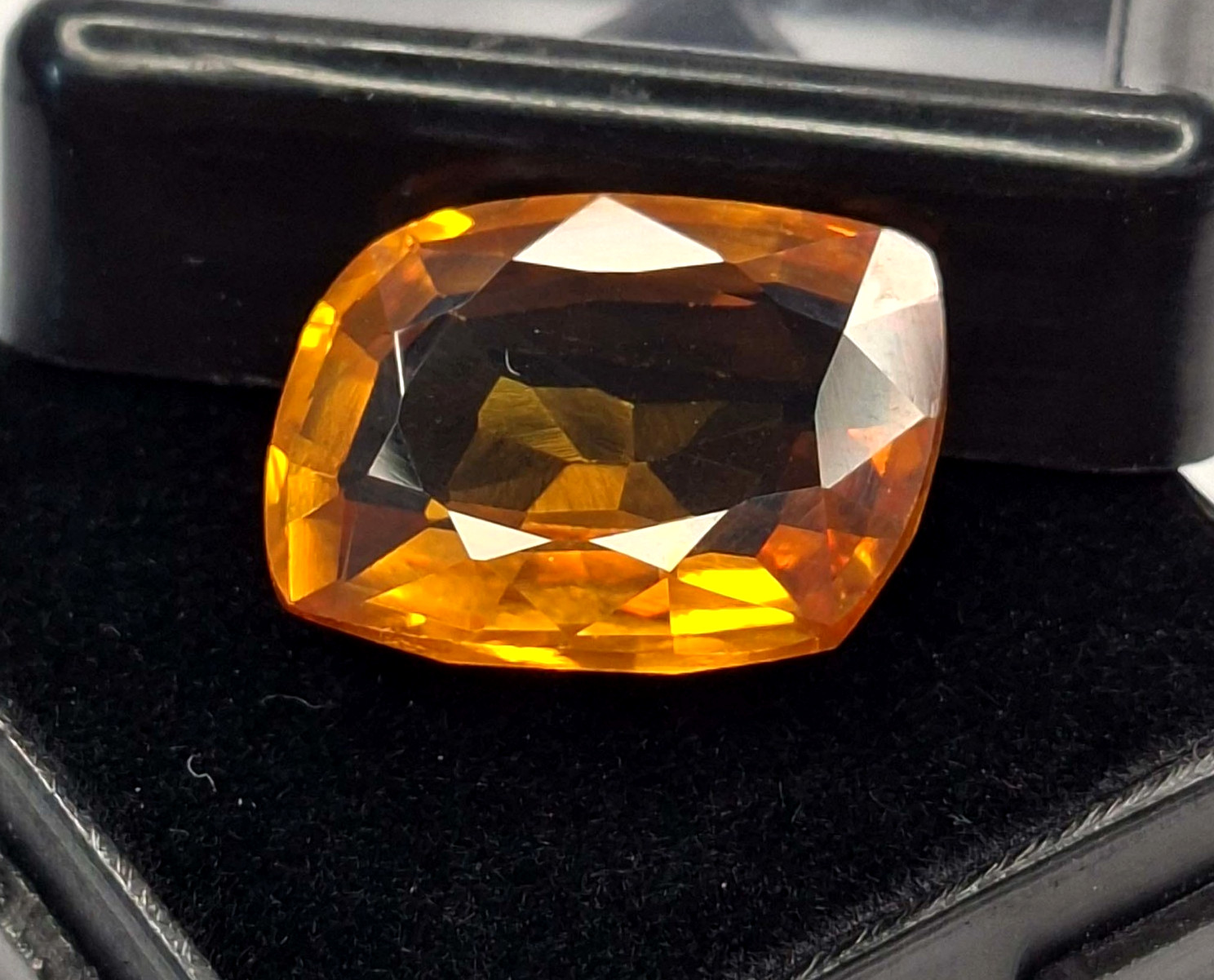 Painite Yellow-Orange Certified Fancy Cut 11-13 Ct Natural Loose Gemstone RK716