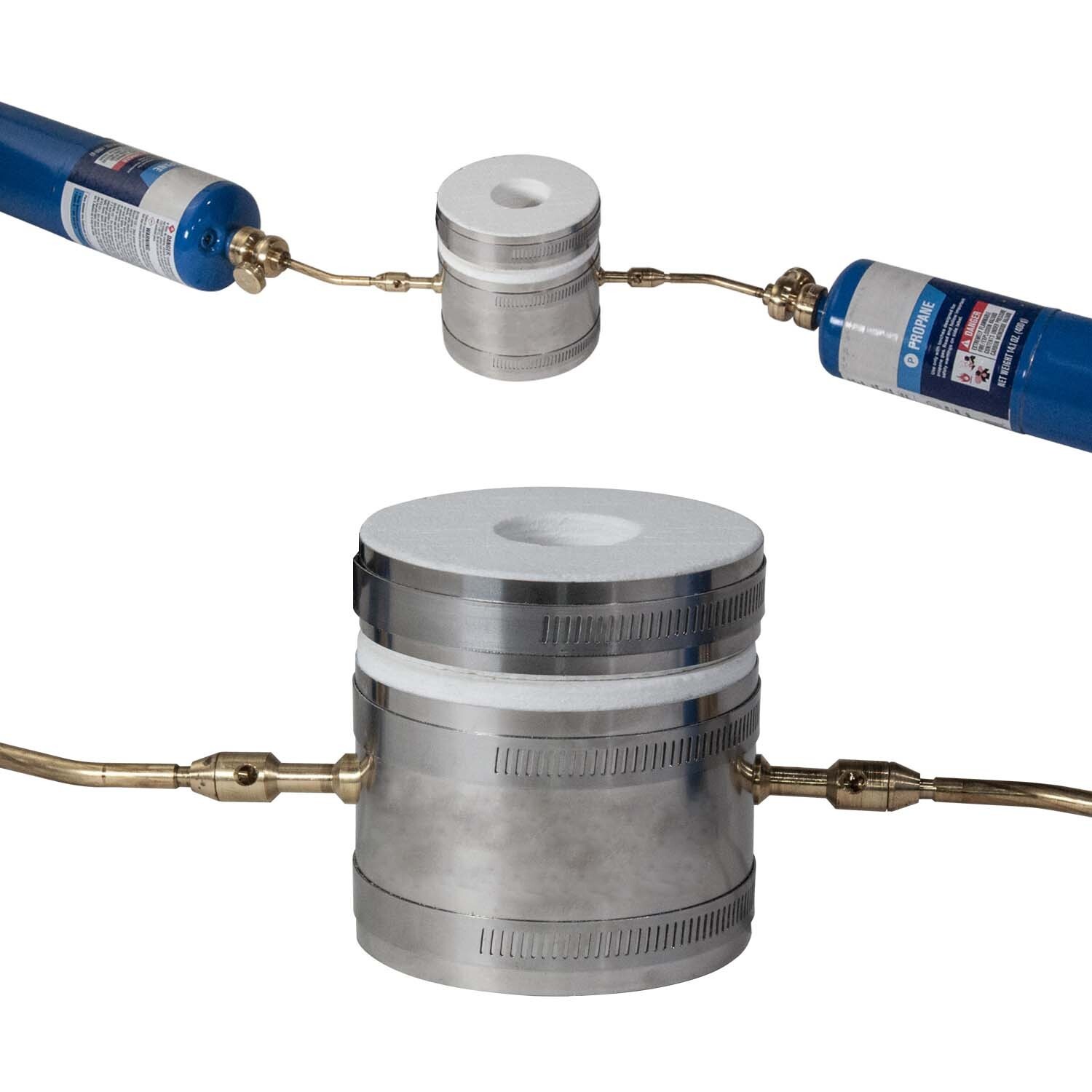 Mini PRO Kiln Gold & Silver Melting Kit Tongs Crucibles Propane Gas Furnace Set