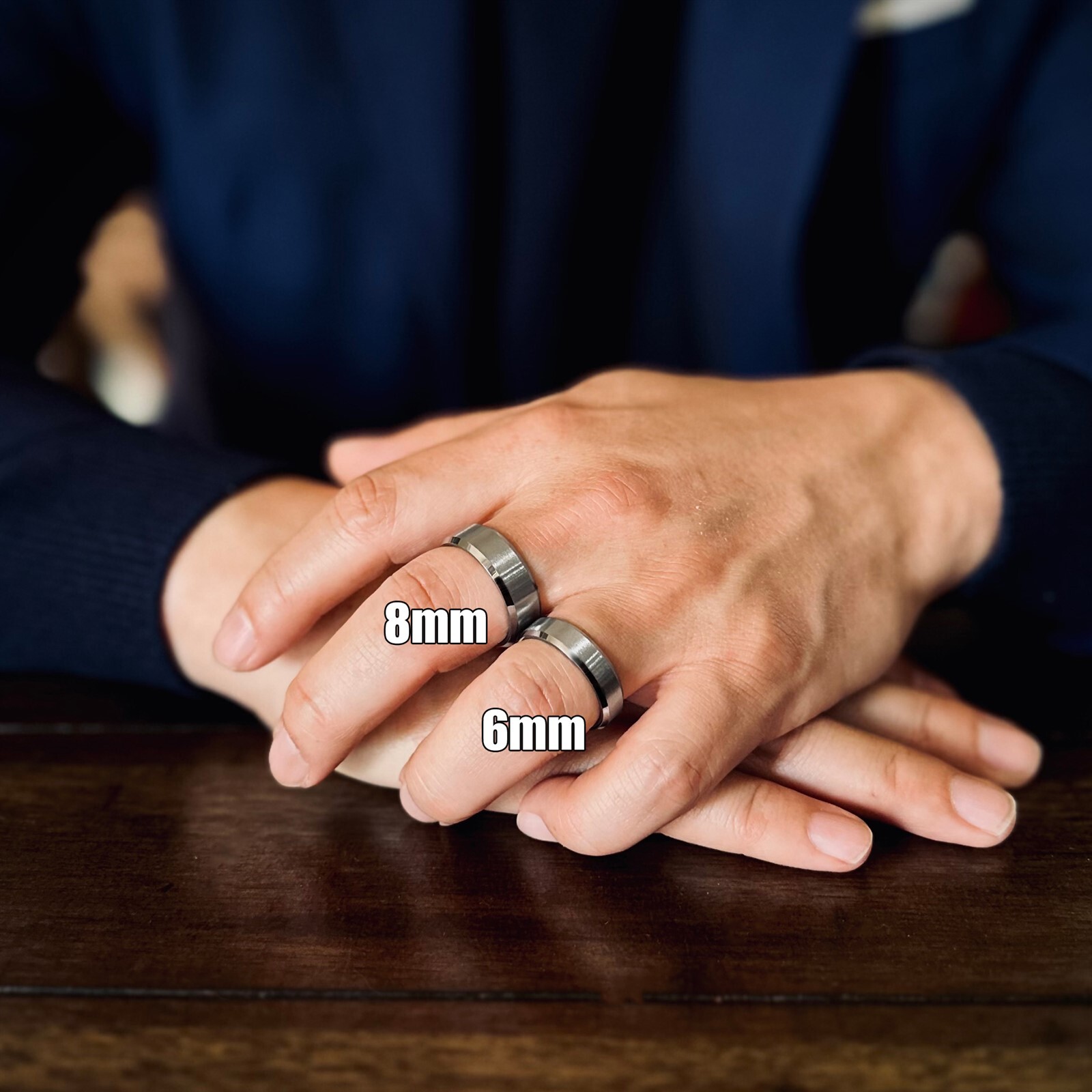 Personalized Tungsten Carbide Men’s Ring Brushed Center Wedding Band Jewelry