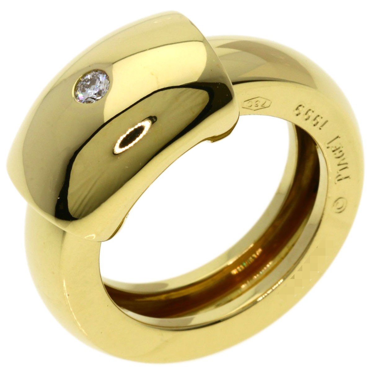 PIAGET Dancer 1P Diamond #53 Ring K18 Yellow Gold Ladies [Used]