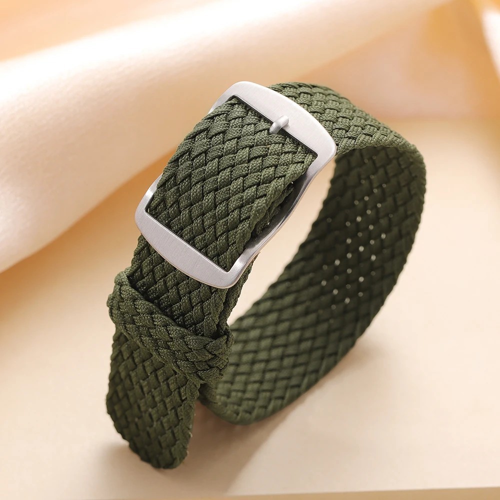 Nylon Watch Strap Perlon Woven One Piece Replacement Band 18mm 20mm 22mm