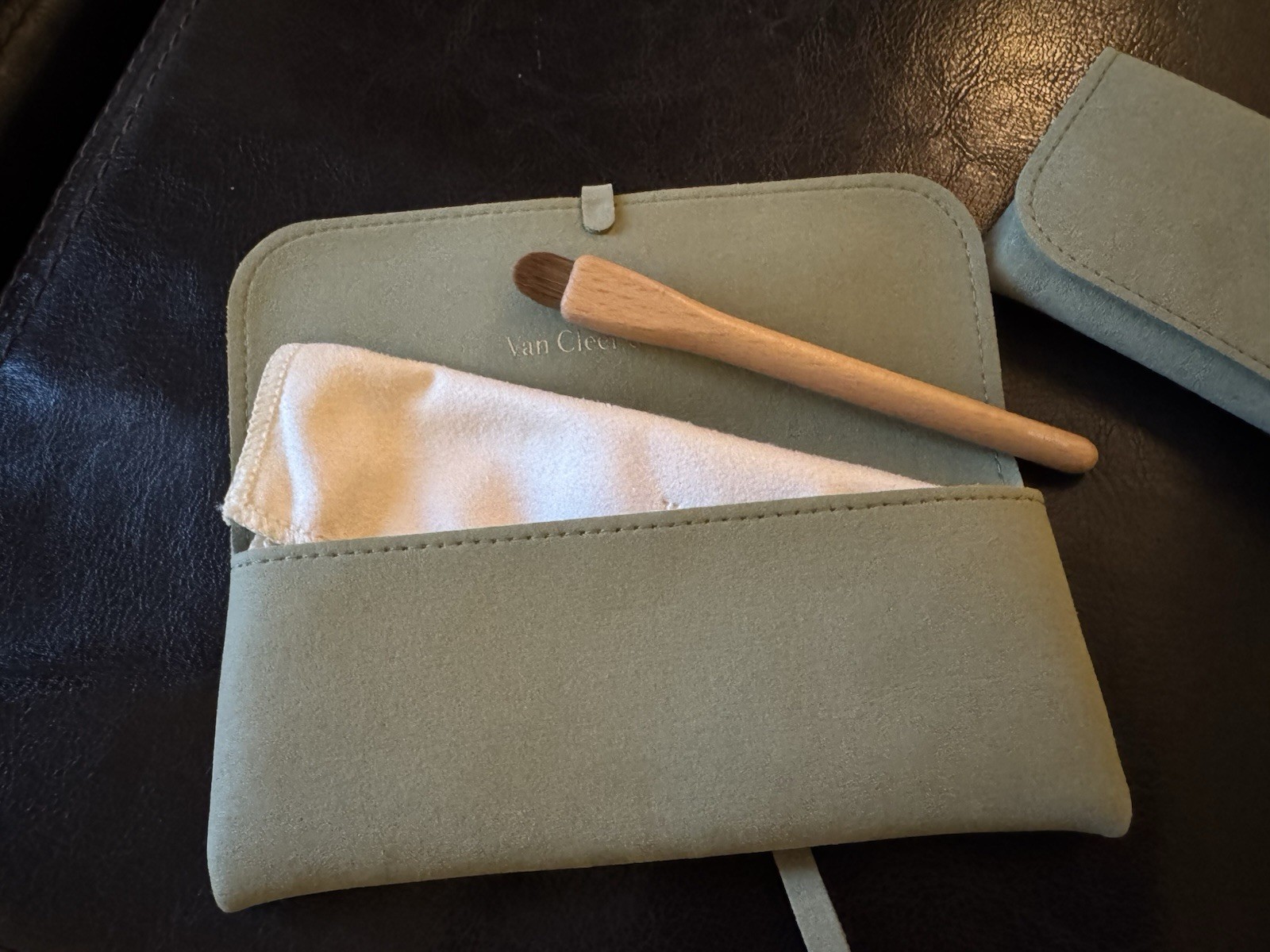Van Cleef & Arpels Green Suede Cleaning Kit Pouch