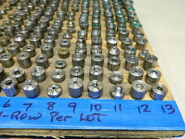 Watchmakers Lathe 10MM D Collets 17 collets in lot FITS LEVIN SELECT ROWS 1 – 13