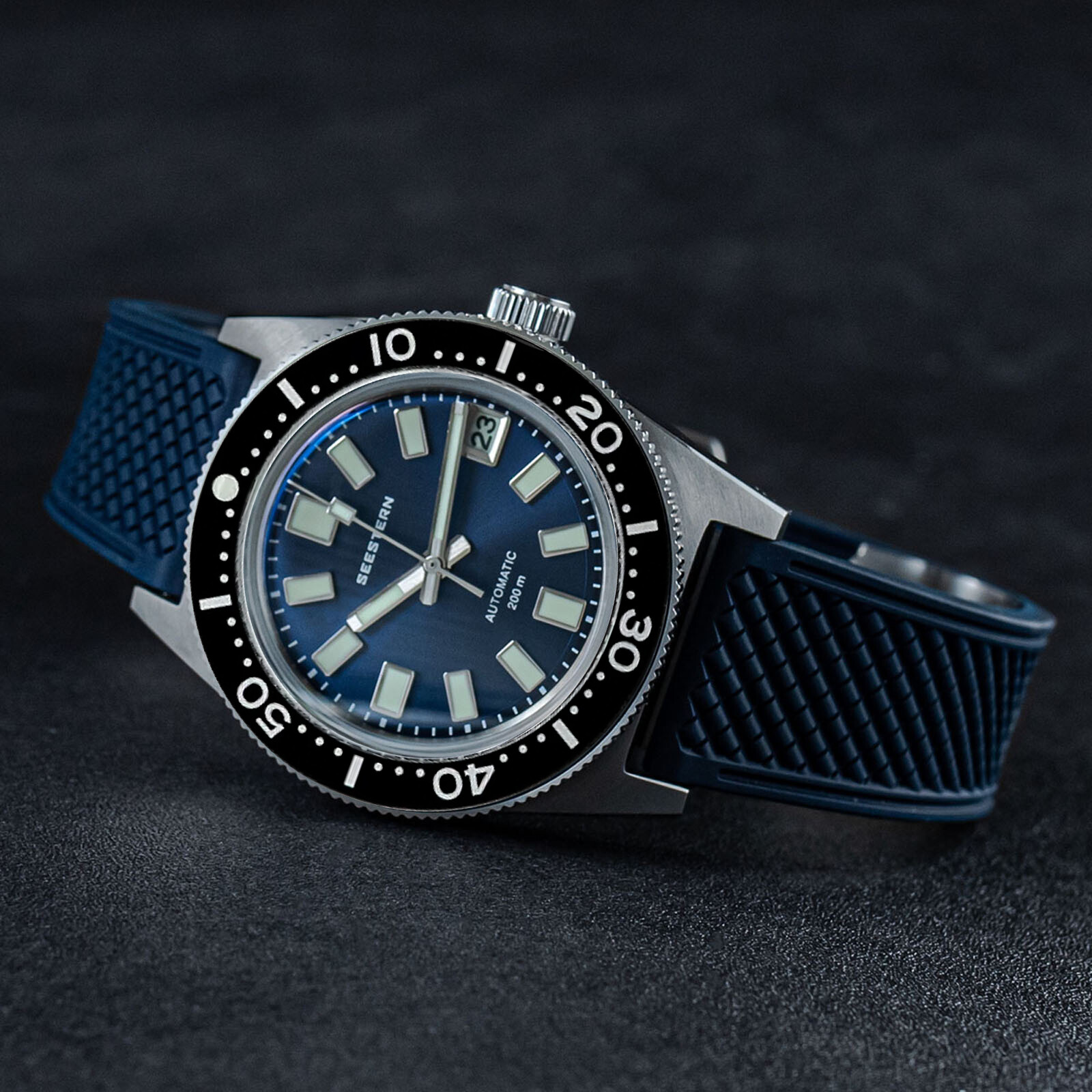 Seestern V3 62MAS 20ATM Genuine Ceramic Bezel 200m DIVER’S Watch SE2021-D62S-BB