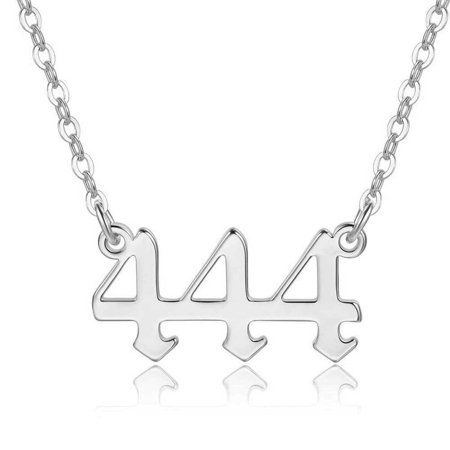 Caiyao 18K Gold & Silver Plated Stainless Steel Angel Number Necklace 111 222…