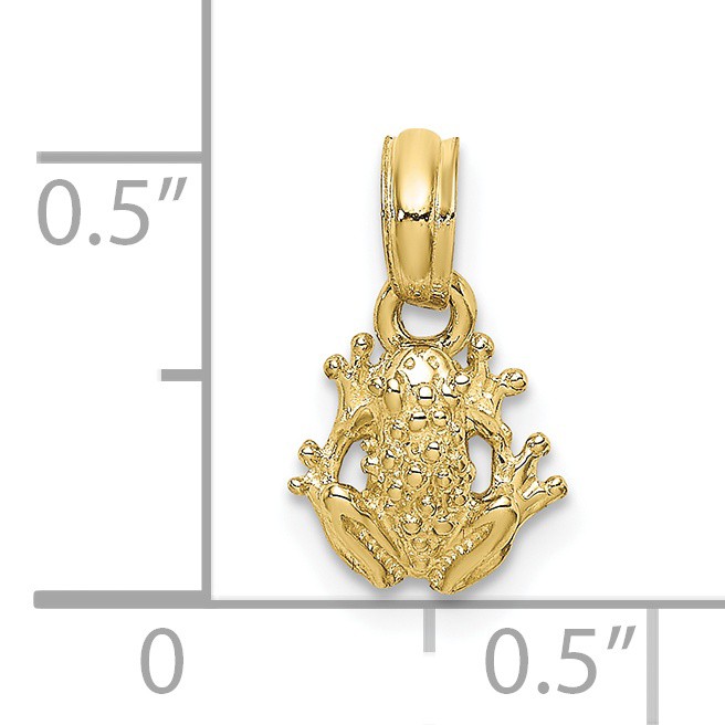 10K Textured Miniature Frog Charm 10K6551