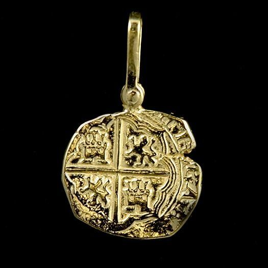 Atocha Sunken Tresure Jewelry – Piece of Two Gold Coin Pendant