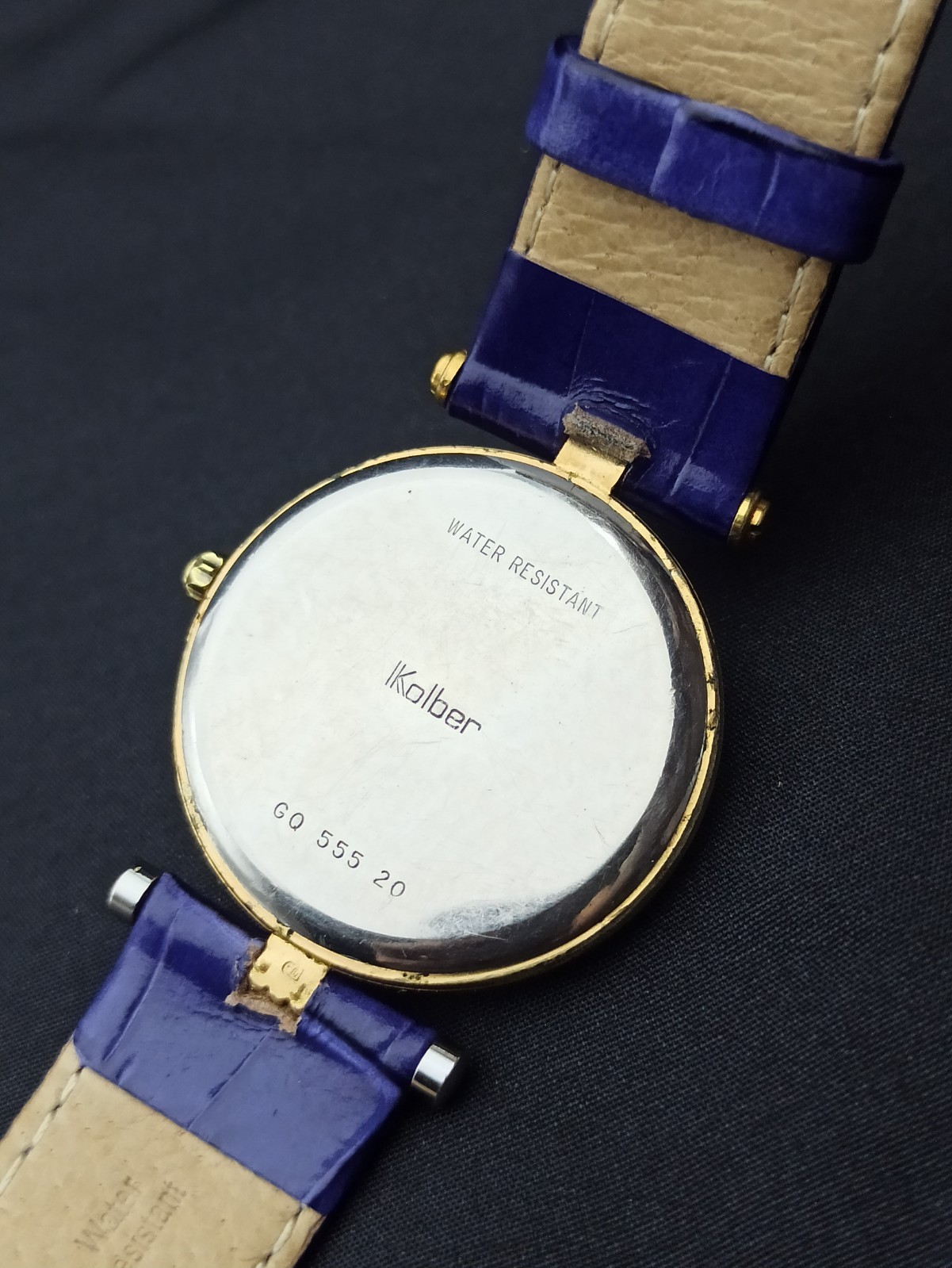 Rare Kolber Geneve United Arab Emirates Coat of Arms Gold Tone Quartz Watch