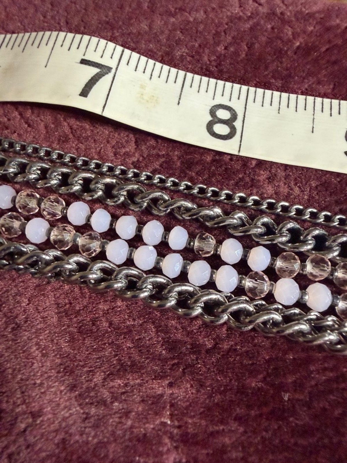Simply Vera Wang Multi-Strand Gray and Pink Knot Pendant Necklace