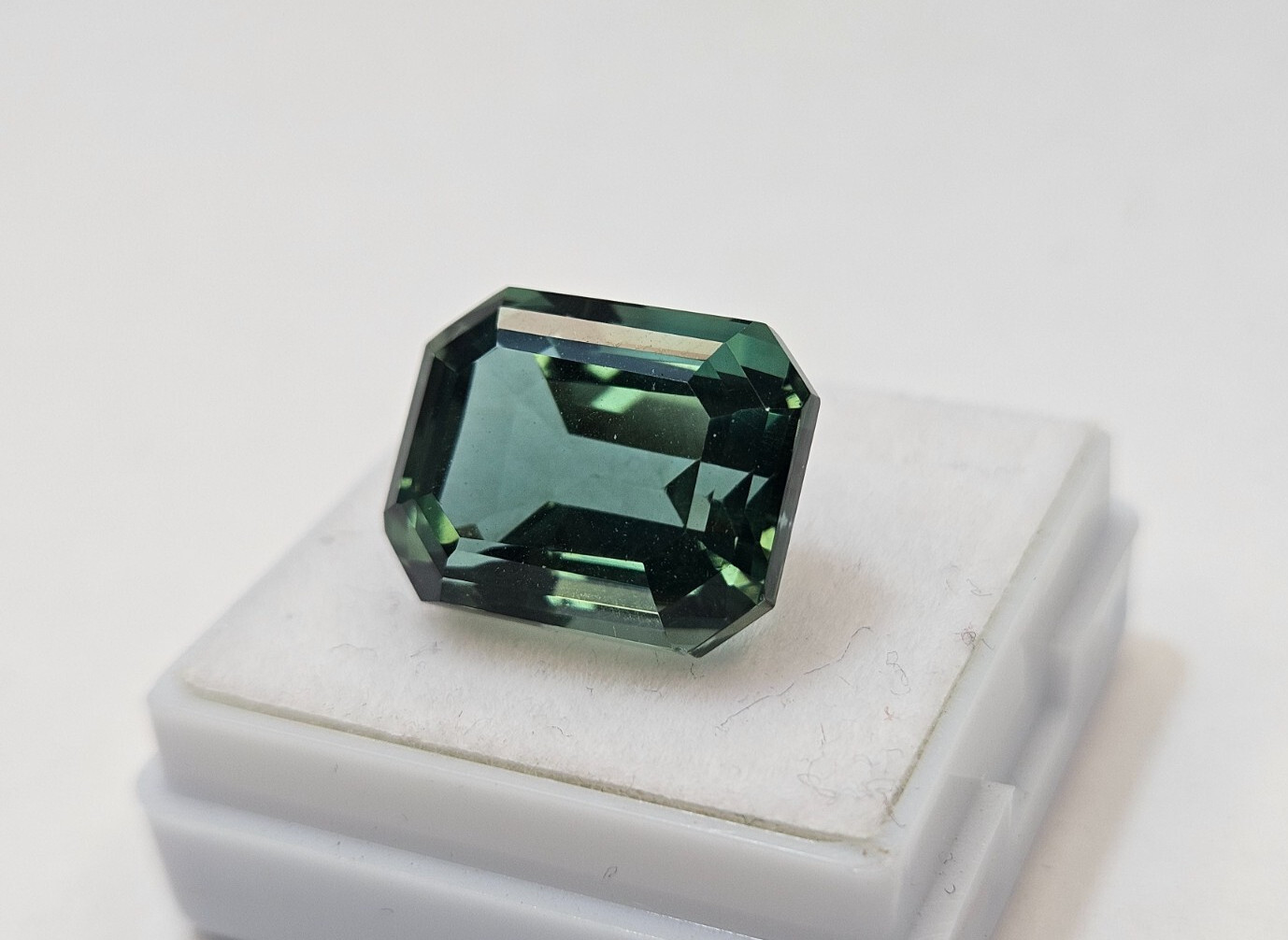 Teal Blue Tourmaline Emerald Cut 10+ Ct Natural Gemstone For Making Jewellery