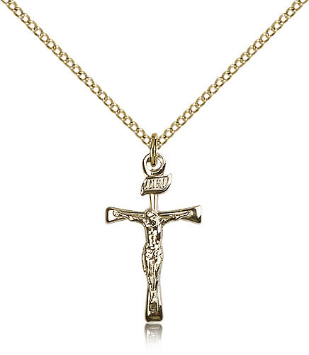Gold Filled Crucifix Pendant For Women On 18 Chain – 30 Day Money Back Guara…