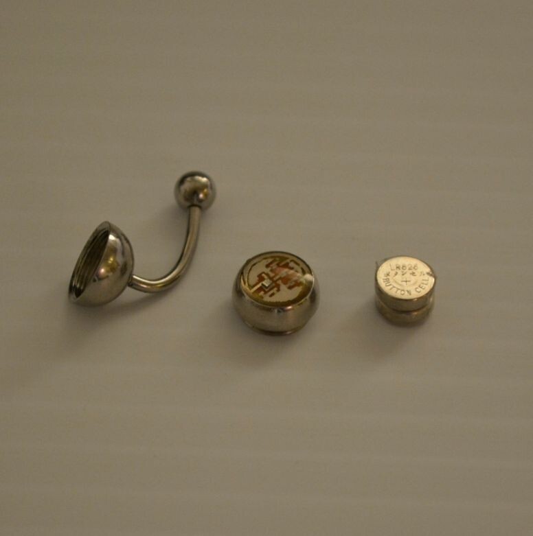 LED Multi Color Light Up Belly Button Navel Ring -Soft, Auto Color Changing