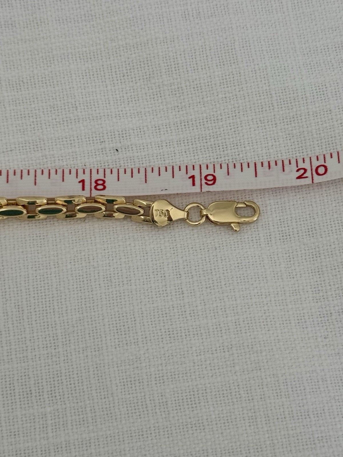 23 1/2 Inch Necklace Yellow Gold Chain Link Marked Italy 750 (please Read Descr)