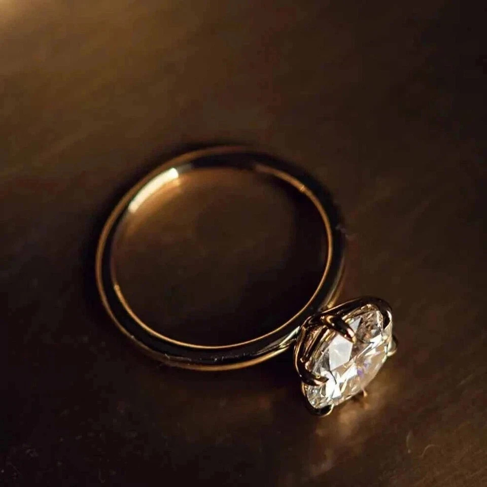 2.00Ct Round Natural Diamond Solitaire Engagement Ring 14K White Gold Size 7