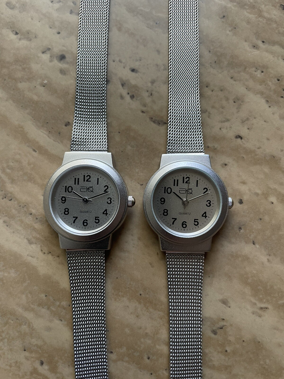 2 New Ladies Silver Mesh band Watches-self Adjusting Band-Buyer receives Both