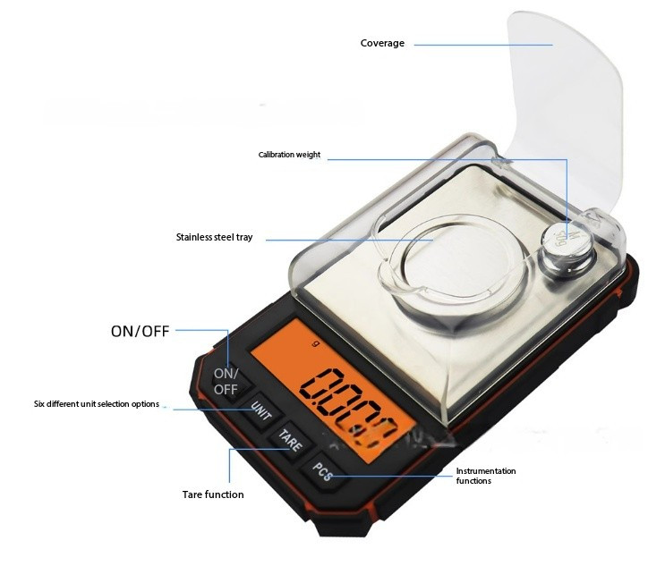Brifit Electronic Digital Scale 0.001g/50gMini Scale Precision Professional