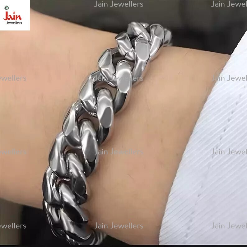 925 Sterling Silver Bracelet – Men’s Silver Band 3mm 5mm 7mm 9mm 11mm Wide