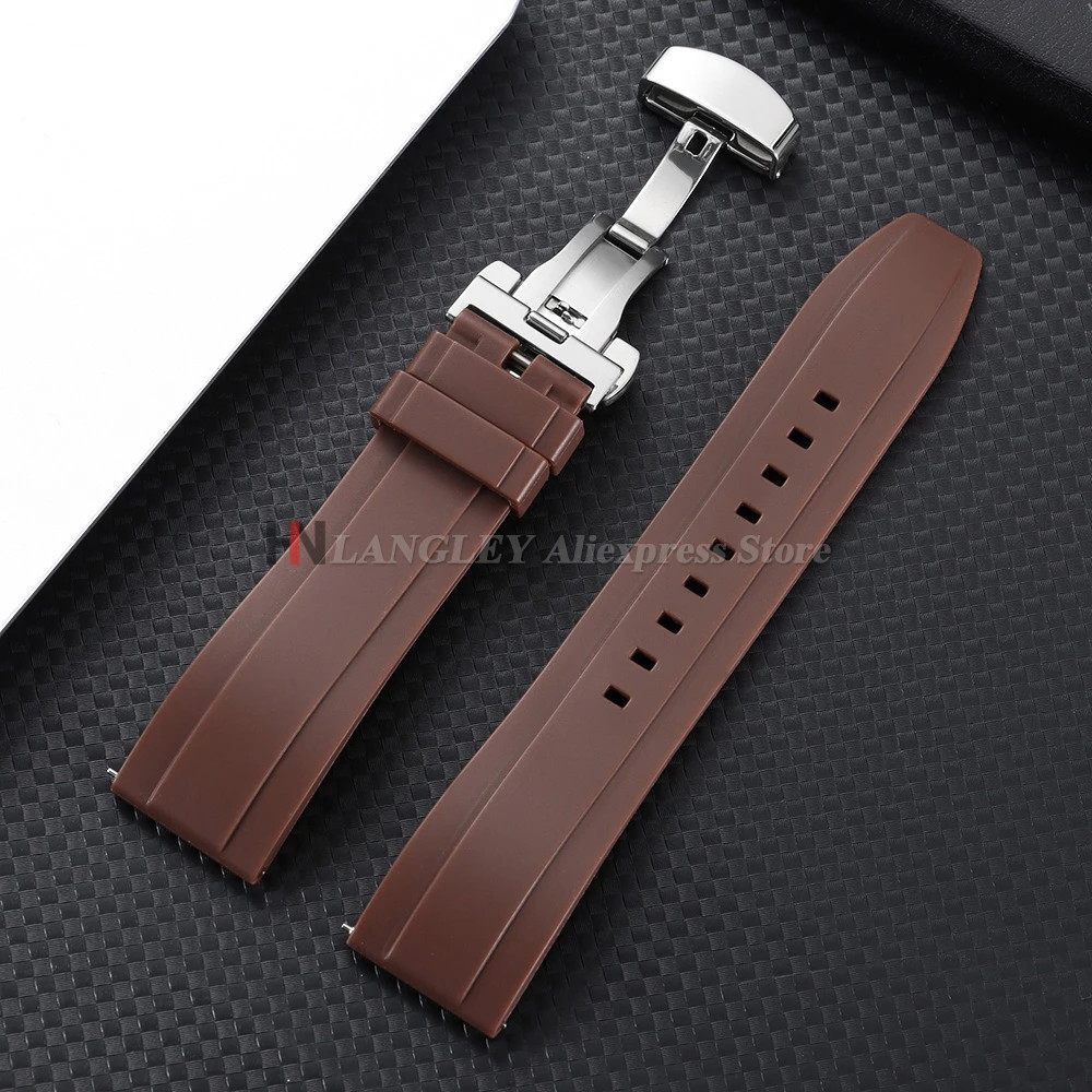 Quick Release Silicone Rubber Watch Strap 18mm 20mm 22mm 24mm Sport Band