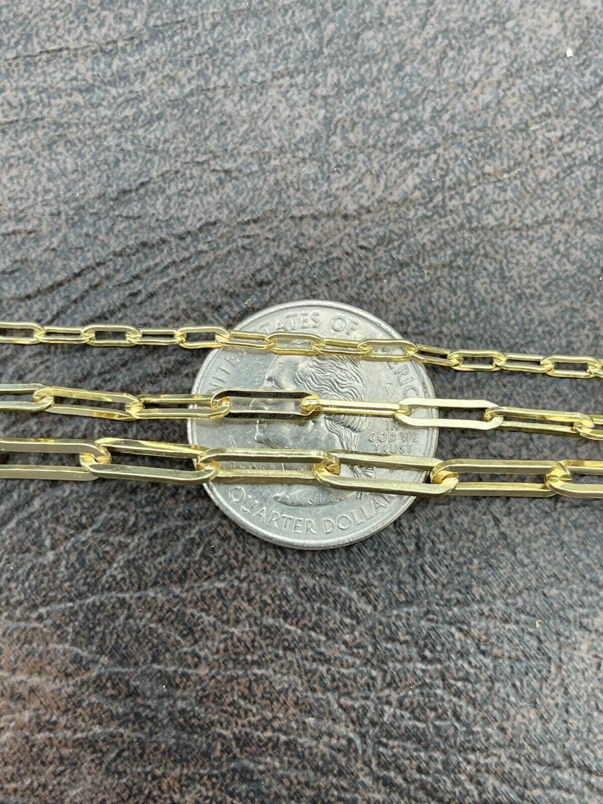 14k Gold Plated Solid 925 Sterling Silver Paperclip Bracelet 2.5mm-4mm ITALY