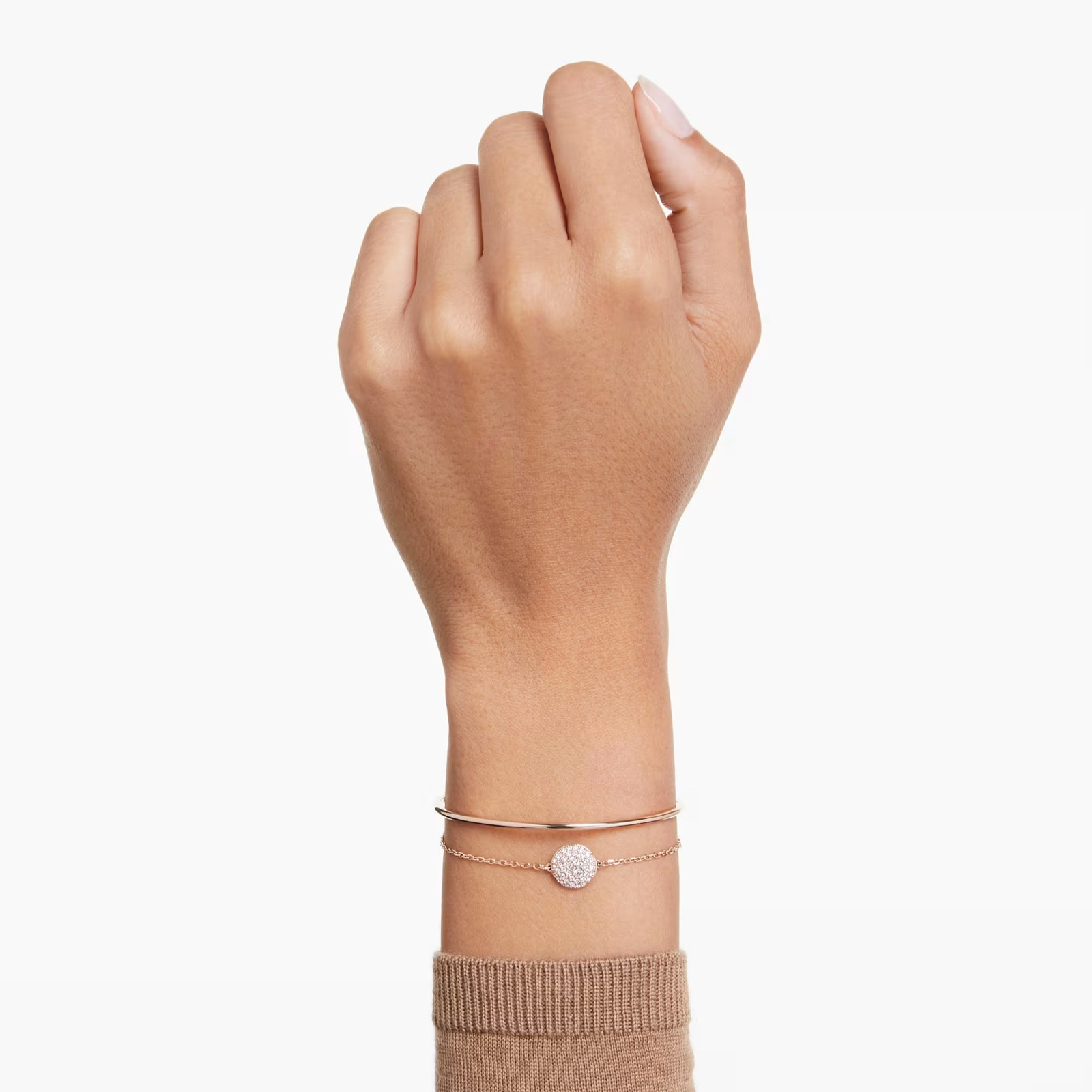 Sublima White Rose Gold Tone Plated Bangle New