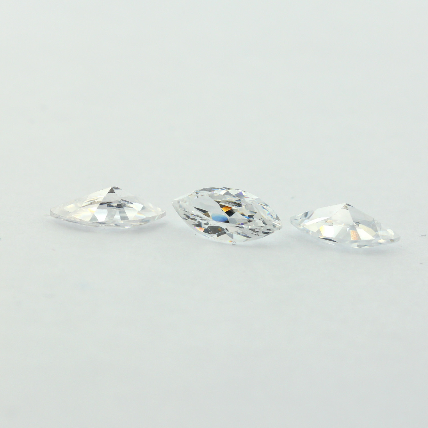 Loose Marquise Cut Clear CZ Stone Single Cubic Zirconia April Birthstone Shape