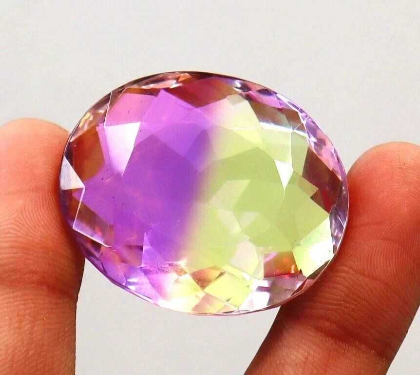 AAA 83.40 Ct Sparkler Bi-color OVAL Cut South African Tourmaline Loose Gemstone