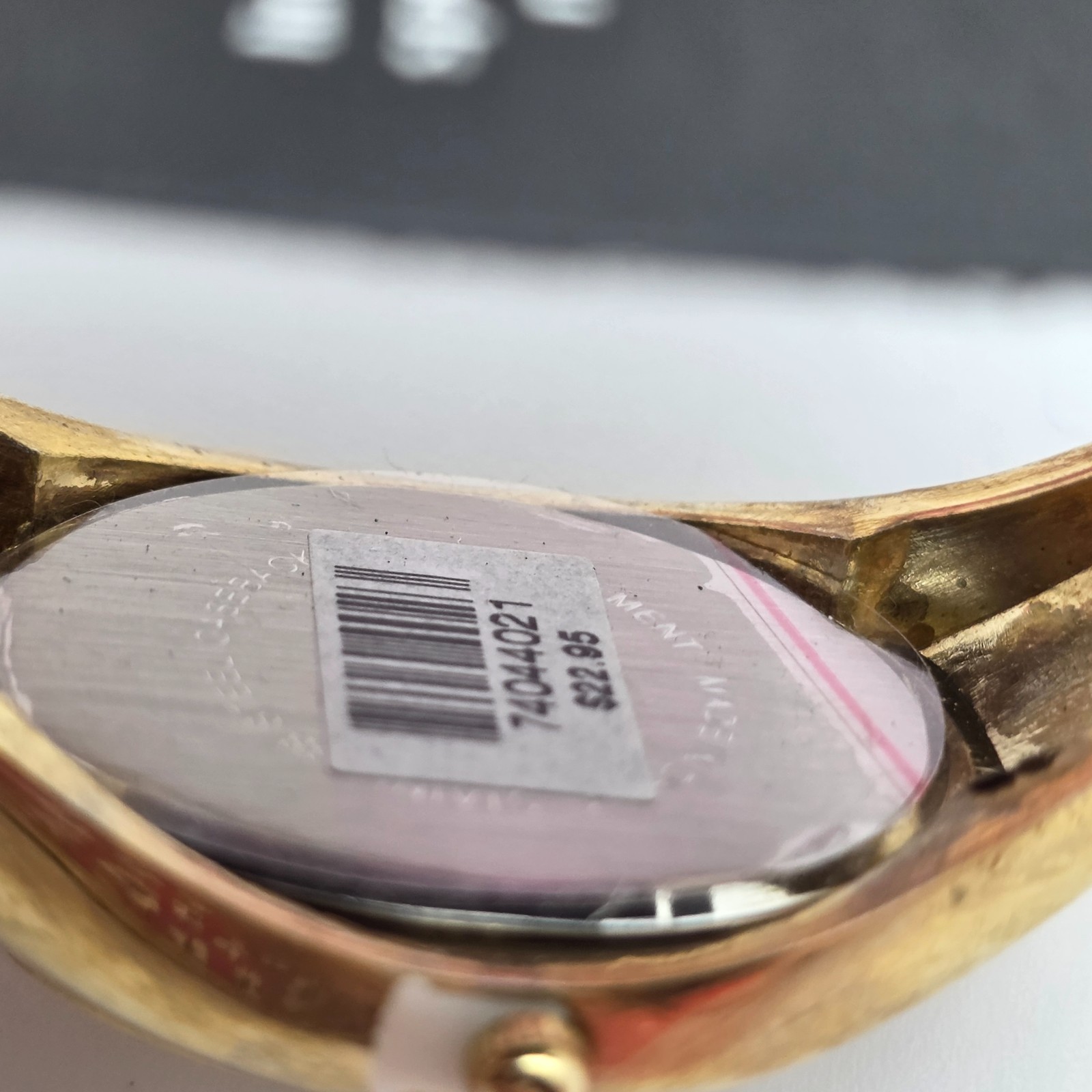 NY & Co Gold Tone Clamper Watch 35mm Cuff Bracelet 6.5 in Quartz Oval New w/Tags