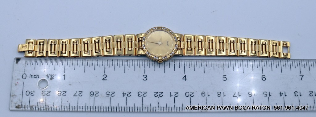 Piaget Dancer 18k Yellow Gold Diamond Champagne 23mm Watch 80564 K 81 works