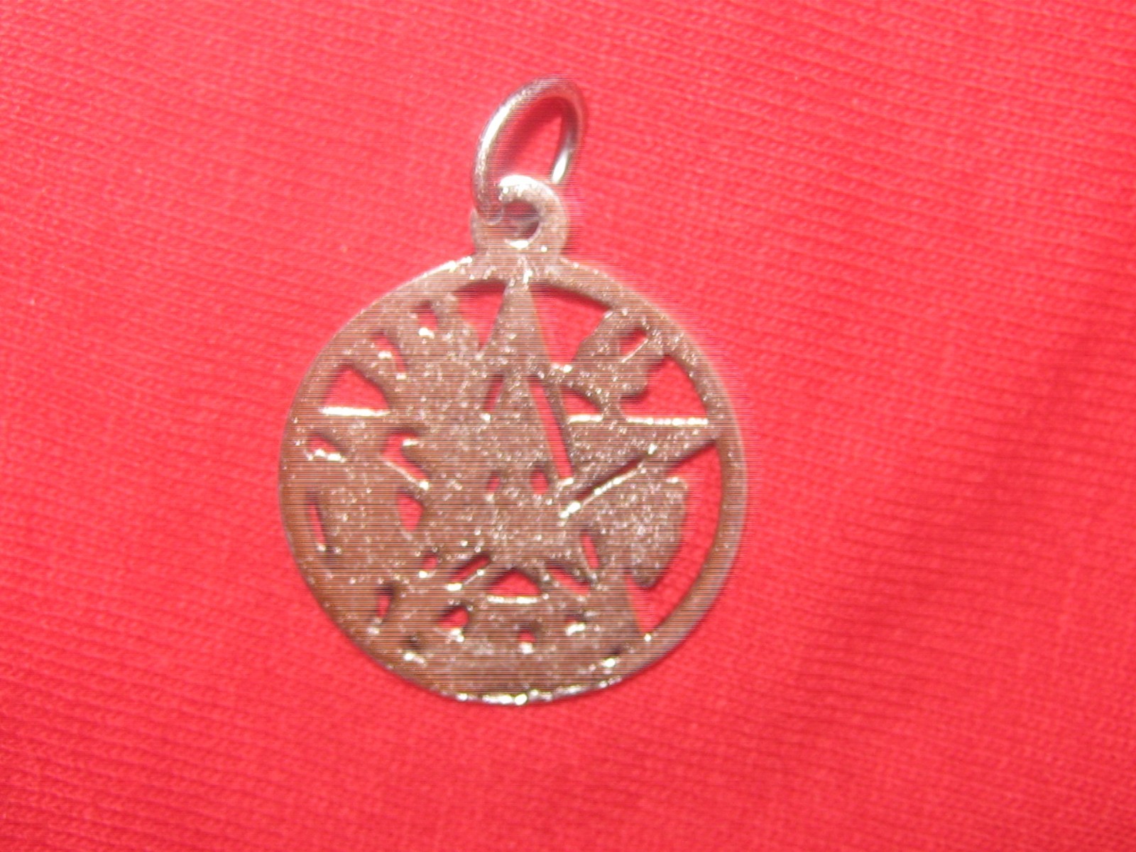 23MM Silver Pewter Wiccan Tetragrammaton Pentagram Star Pendant Charm Necklace