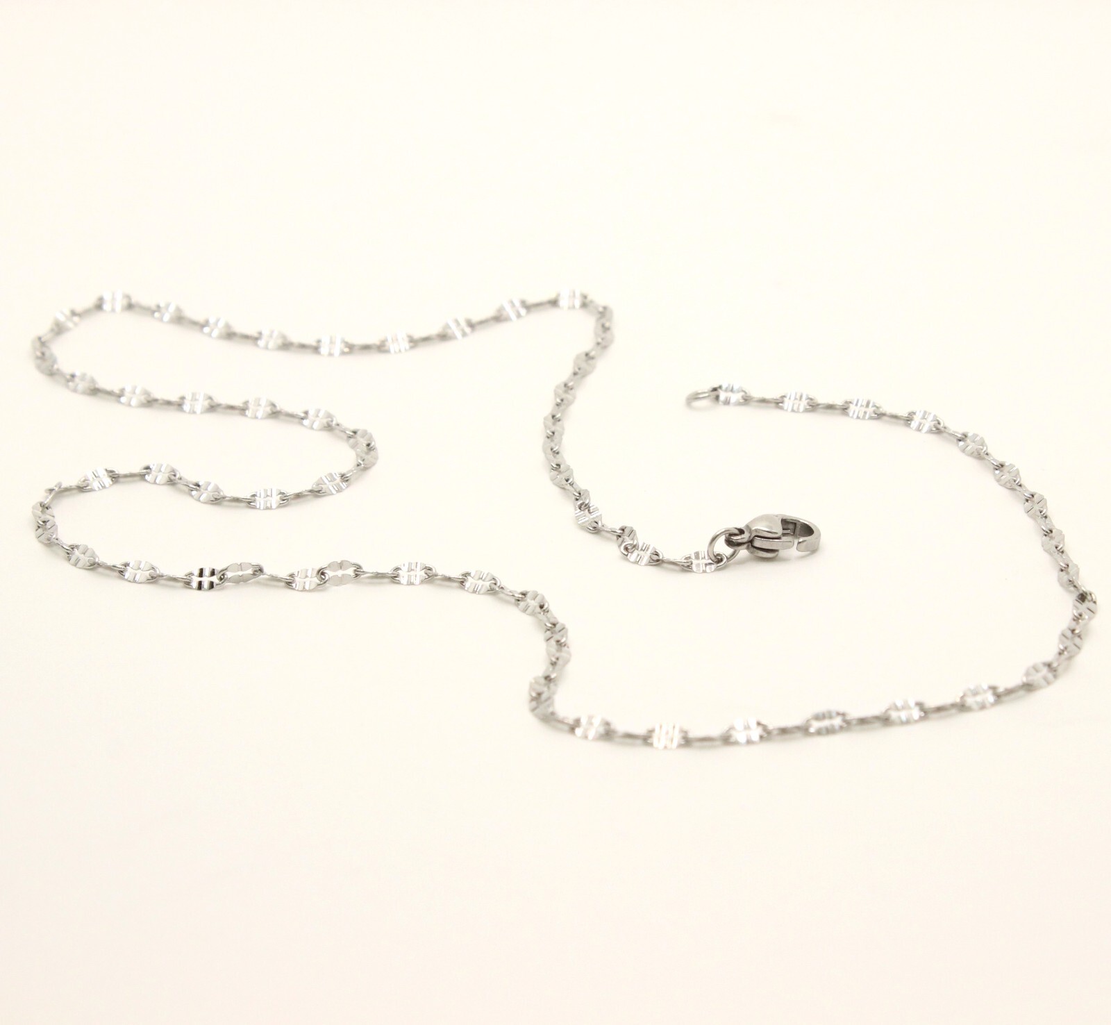 Stainless Steel Miniature Coffee Bean Chain Necklace 2.5mm, Sizes 16-24 Inches