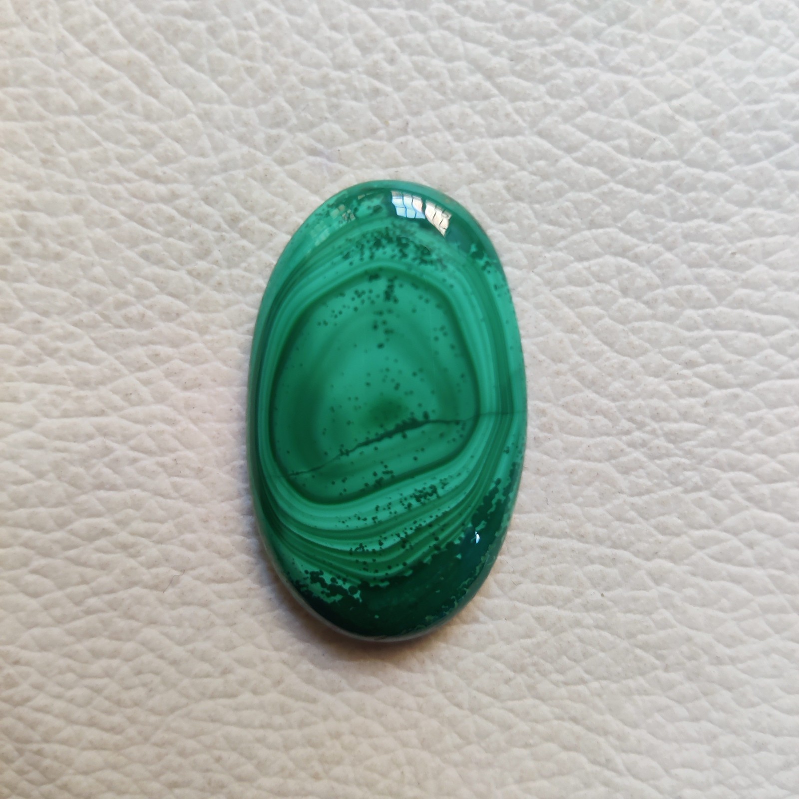 Natural Green Malachite Loose Gemstone Cabochon,Oval-45 CT,33 X 20 X 5 MM