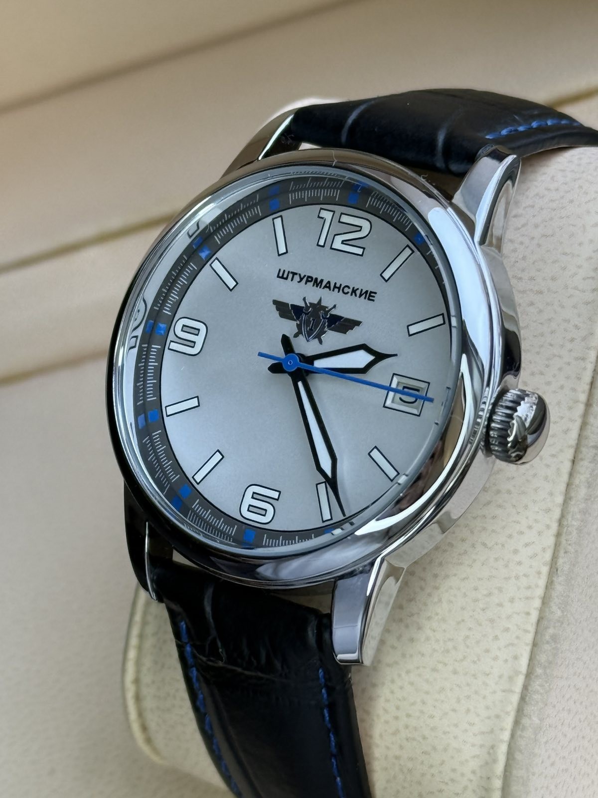 Aviator Watch Mechanical Pilot Soviet USSR Military Calendar Men Day Raketa