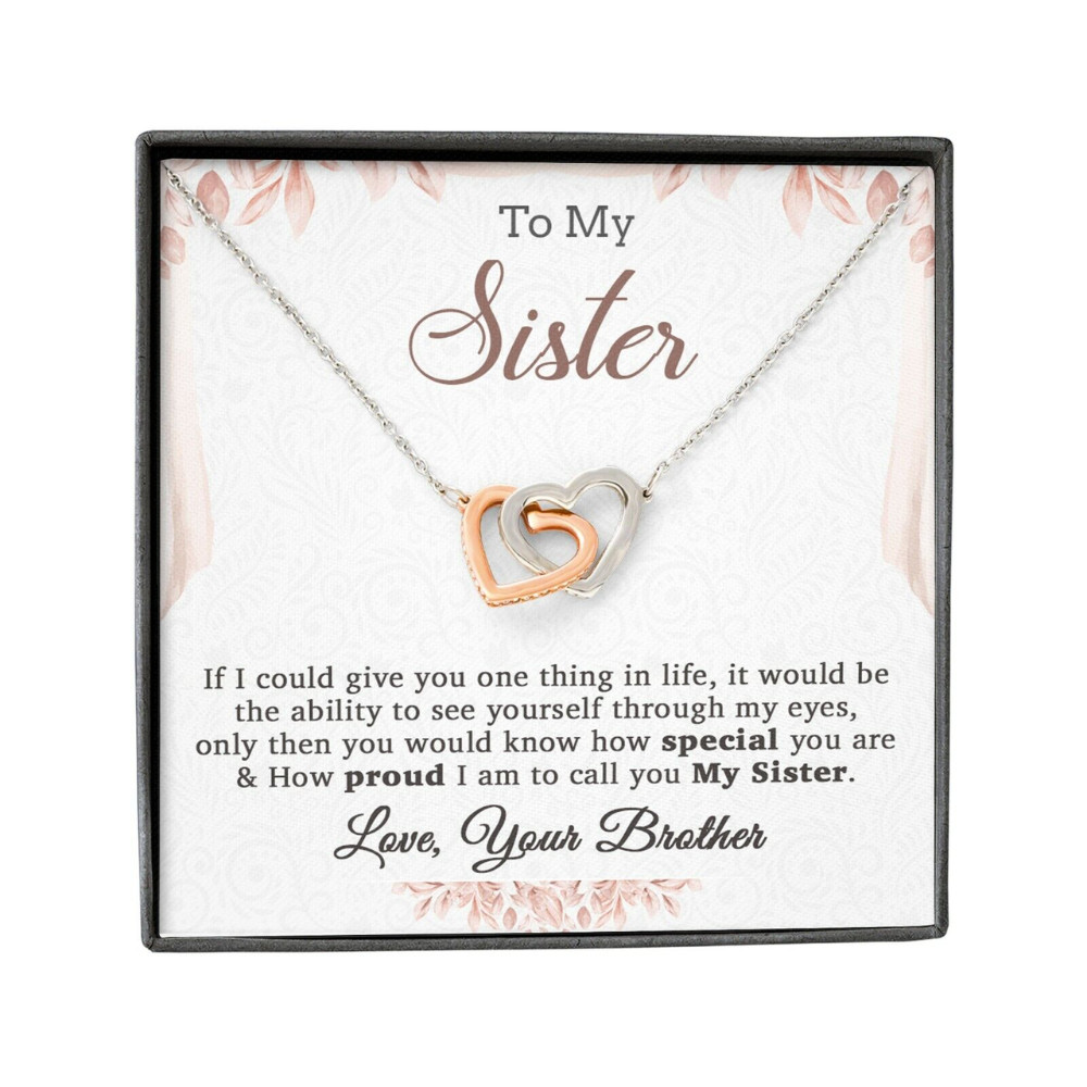 To My Sister Necklace, Brother to Sister, Birthday gift For Sister from Brother