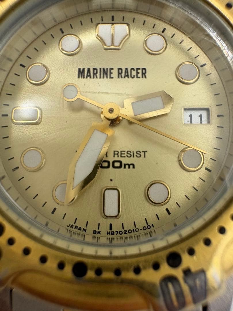 【From Japan】Working MARINE RACER watch, gold and silver combination, quartz