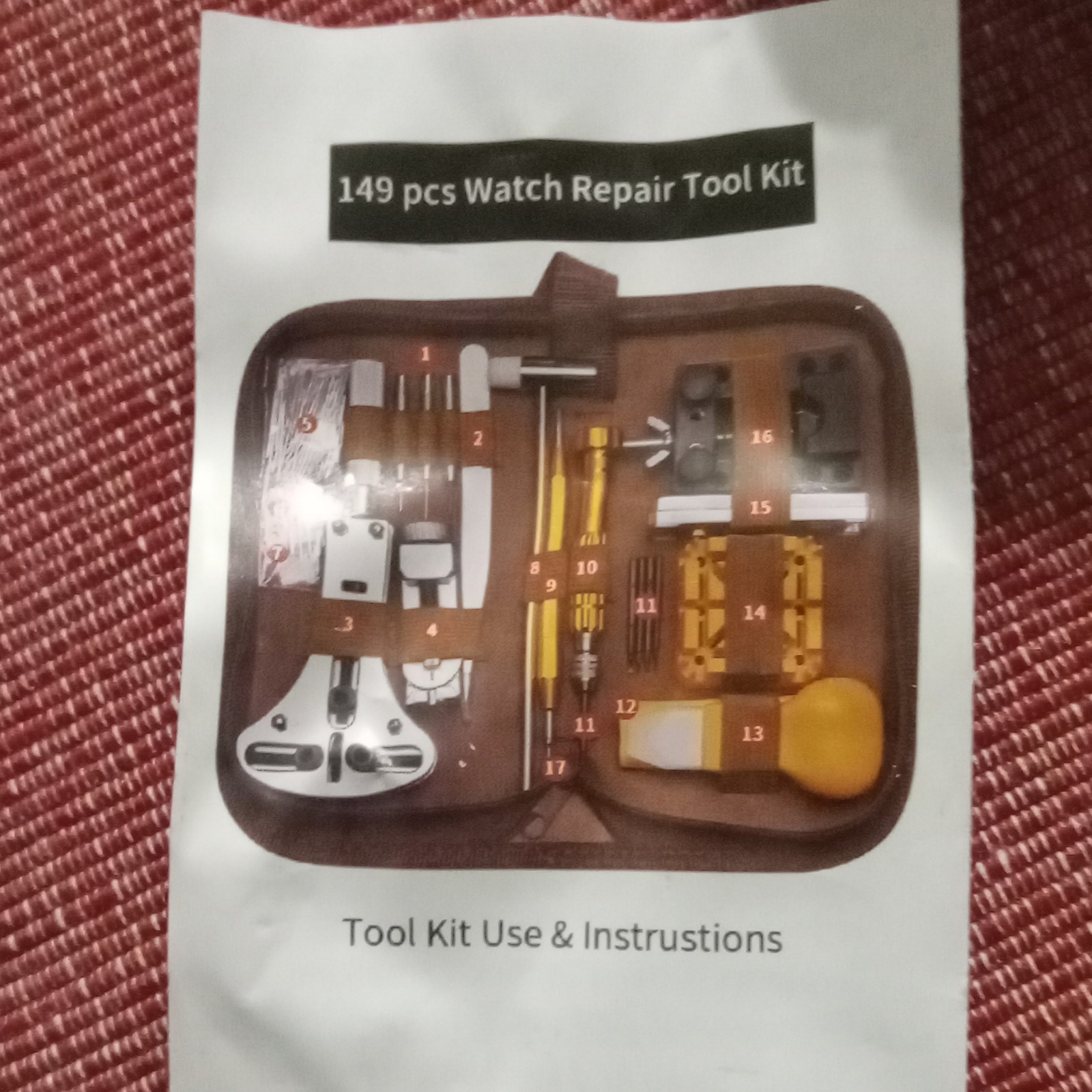 Watch Repair Tool Kit with Precision Screwdrivers, Tweezers and Tools