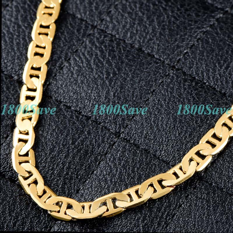 18K Gold Filled Hypoalergenic Mariner Link Anchor Chain Necklace/Bracelet/Anklet