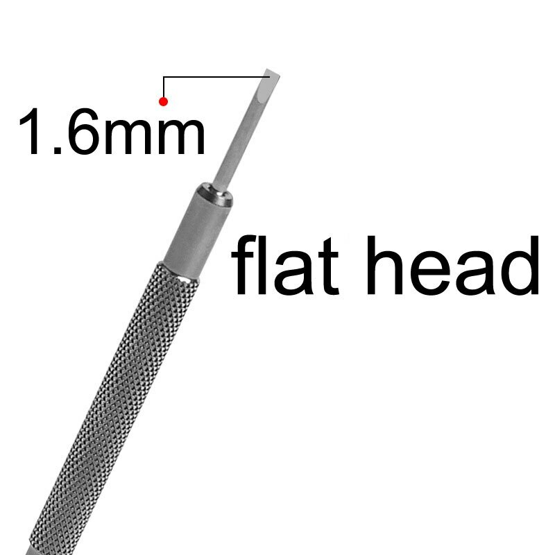 0.6mm-2.5mm Flat Cross Small Screwdriver Stainless Steel Phone Watch Repair Tool
