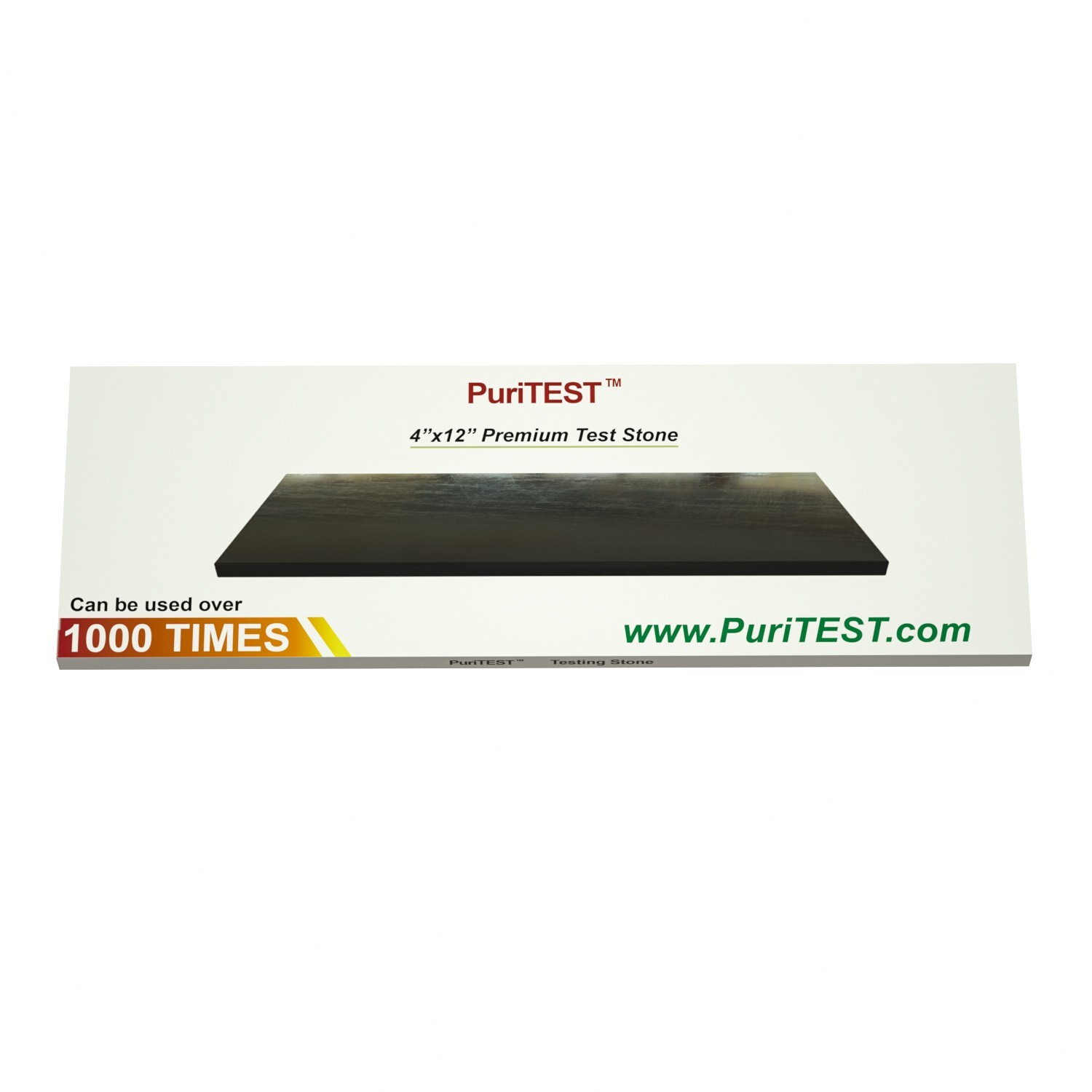 PuriTEST 4×12 Scratch Stone Gold Silver Test Kit 10K 14K 18K 22K 24K Platinum