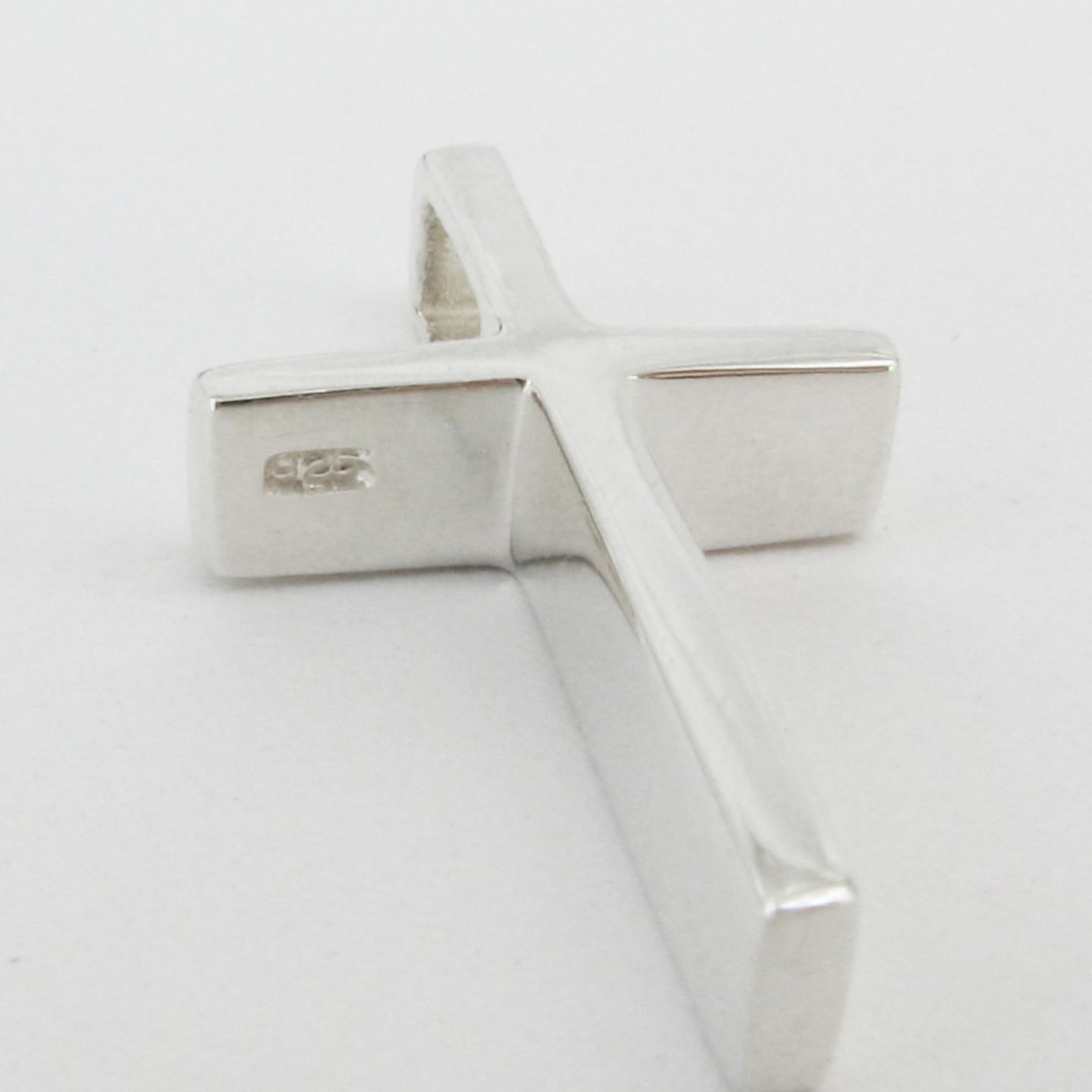 Deep Small Cross Pendant – SOLID ‘925’ Sterling Silver – Chain Choice!