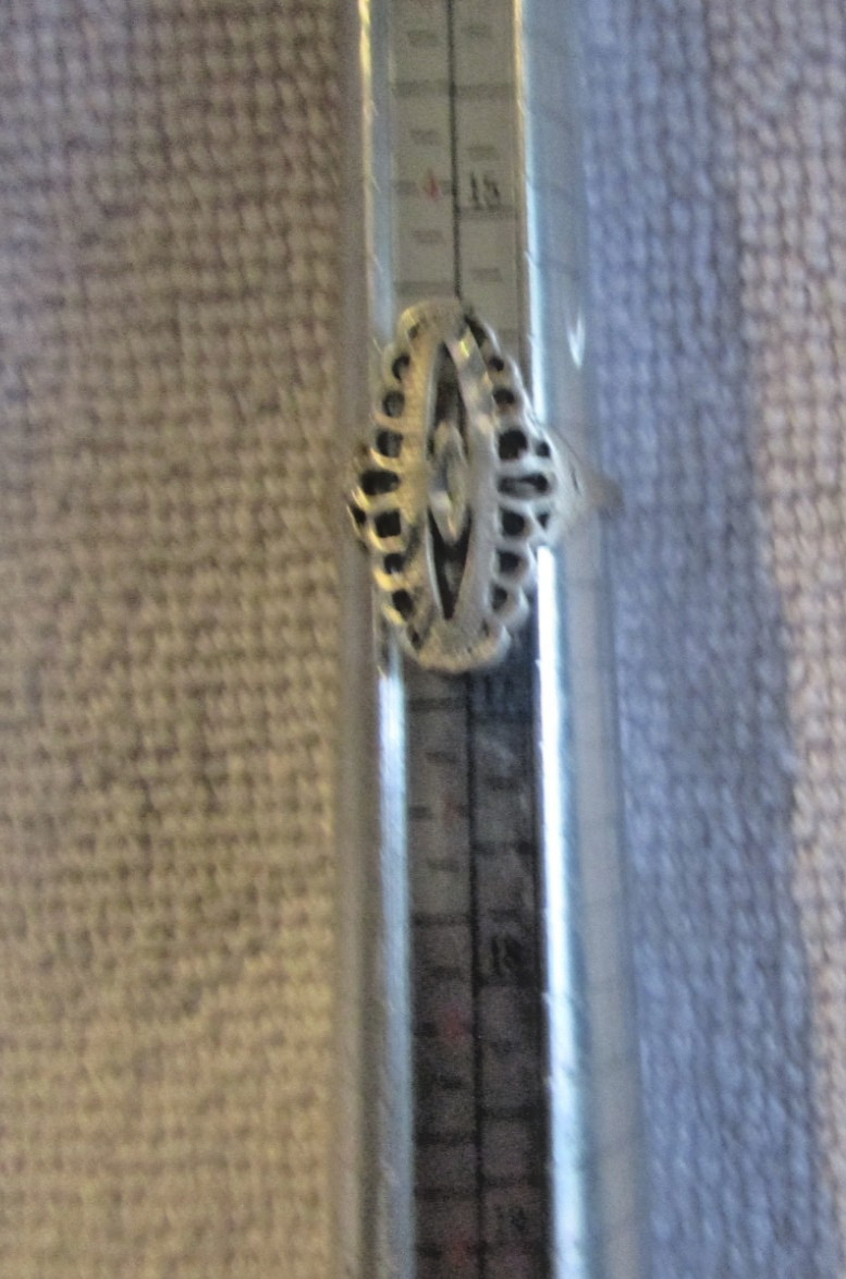 Marked 925 Silver Ring Filigree 2 Grams Size 11