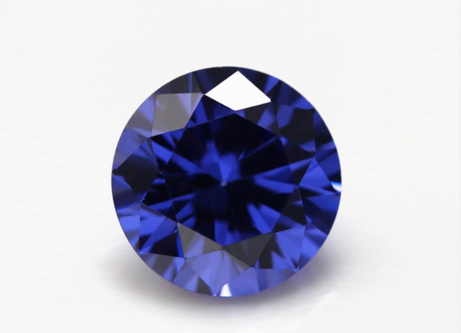 Lab Created Blue Sapphire Corundum Round Faceted AAA Loose Stones (3mm – 15mm)