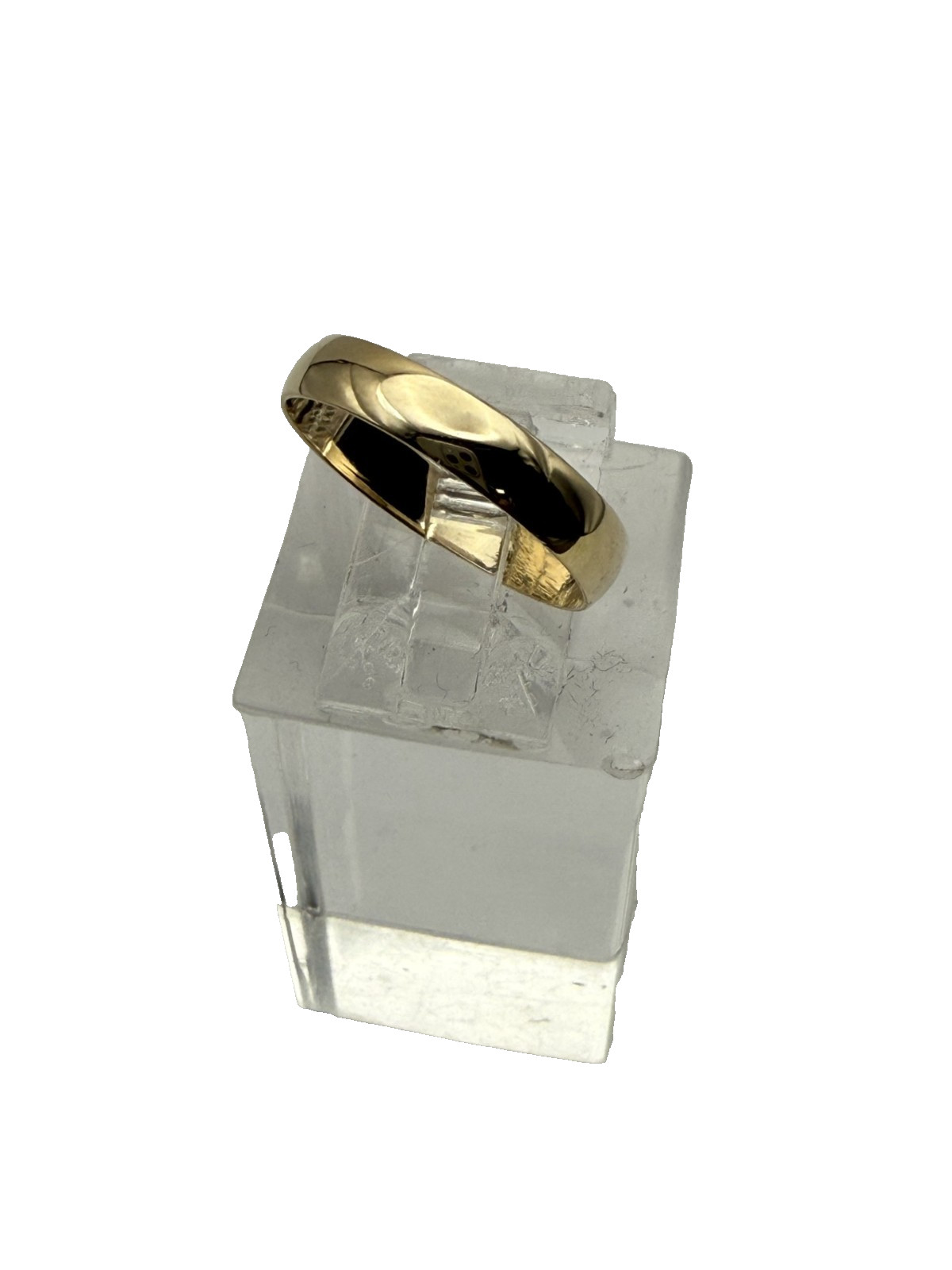 estate 10 karat yellow gold 4mm wedding band sz 9 – 2 grams $399 #408