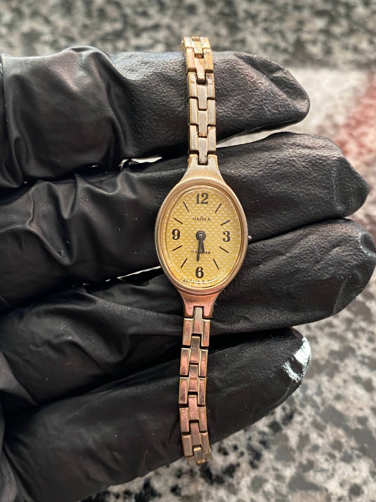 Vintage Chaika Watch Rare Women’s Soviet USSR mechanical Wristwach Gold Plated