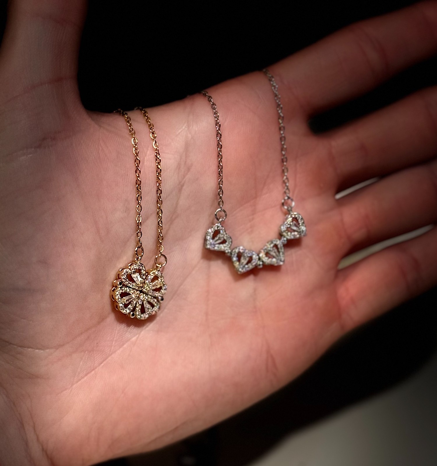 Heart Clover Necklace – Gifts For GF / Valentines / Couples